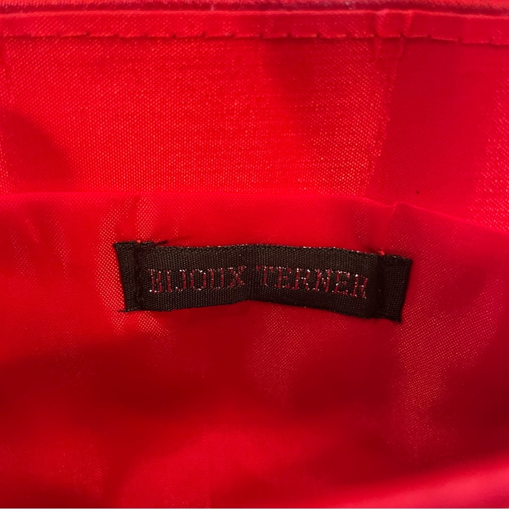 BIJOUX TERNER Red Beaded Evening Clutch Purse - Picture 6 of 10